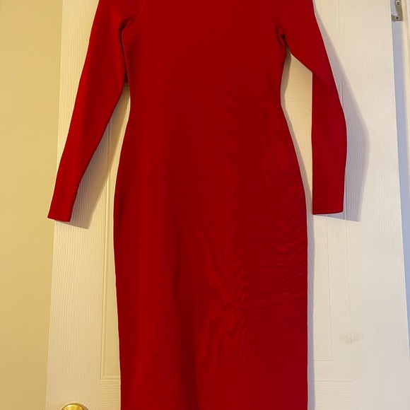 INC International Concepts Vibrant Red Long Sleeve Dress XS - Picture 1 of 7